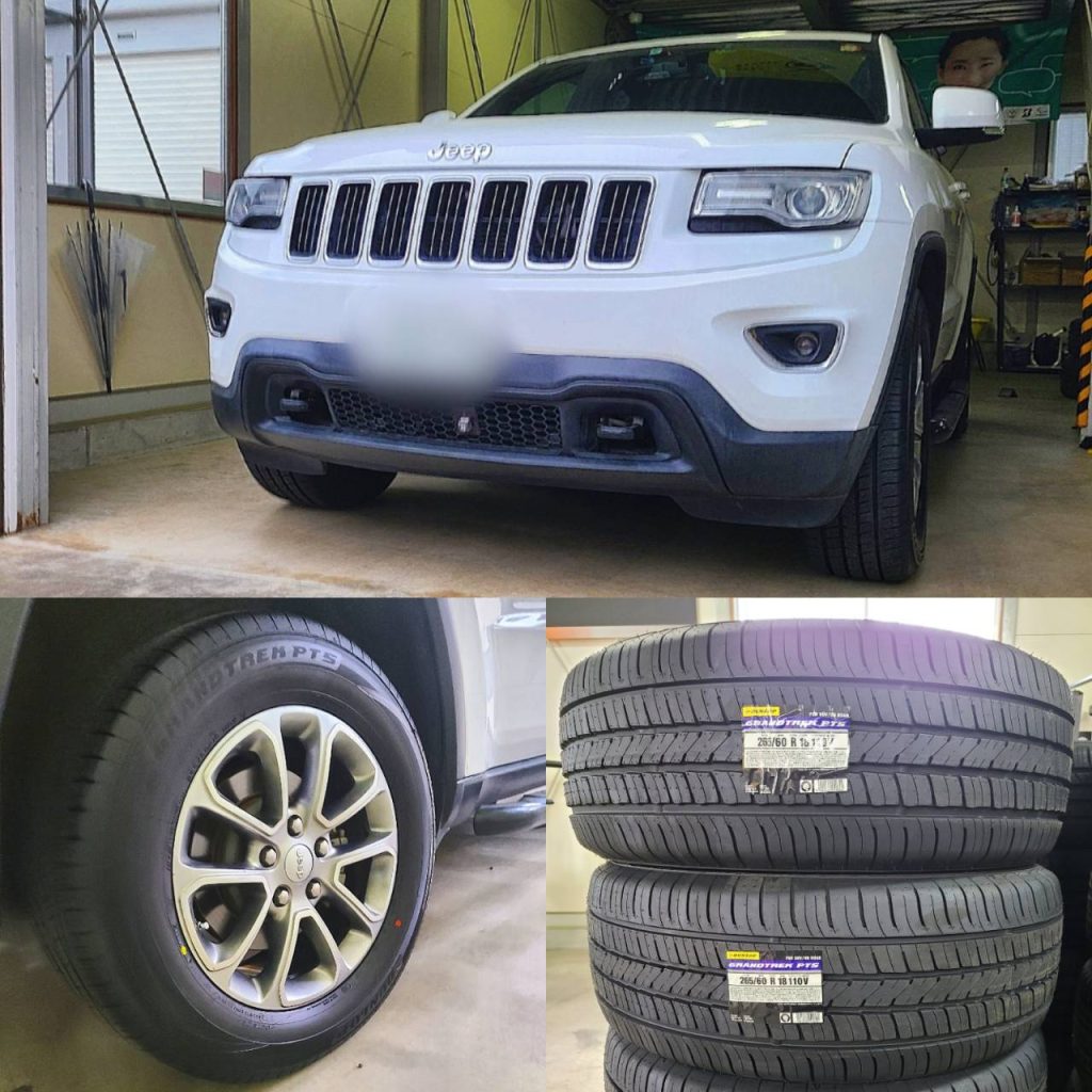 グランドチェロキータイヤ交換 タイヤショップup ジープ タイヤ交換 新品 千葉 緑区 誉田町